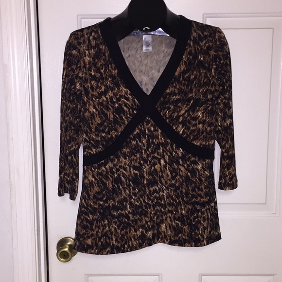 Liz Claiborne Tops - Liz Claiborne L Leopard Print Top